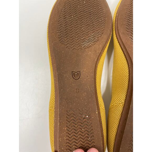 Rothy’s The Point Pointed Toe Ballet Flats Marigold Knit Machine Washable - W8 - Picture 5 of 11